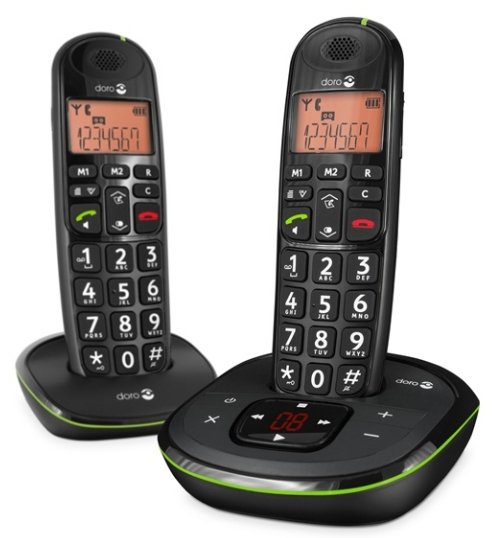 Doro PhoneEasy 105wr Duo - Schnurlostelefon - Anrufbeantworter mit Rufnummernanzeige