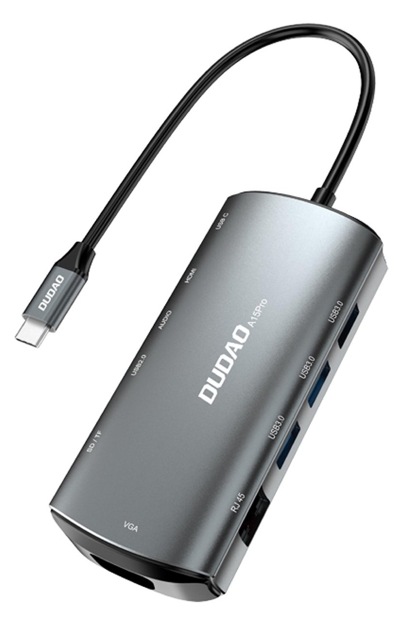 Dudao Stacja/replikator USB-C A15Pro grey