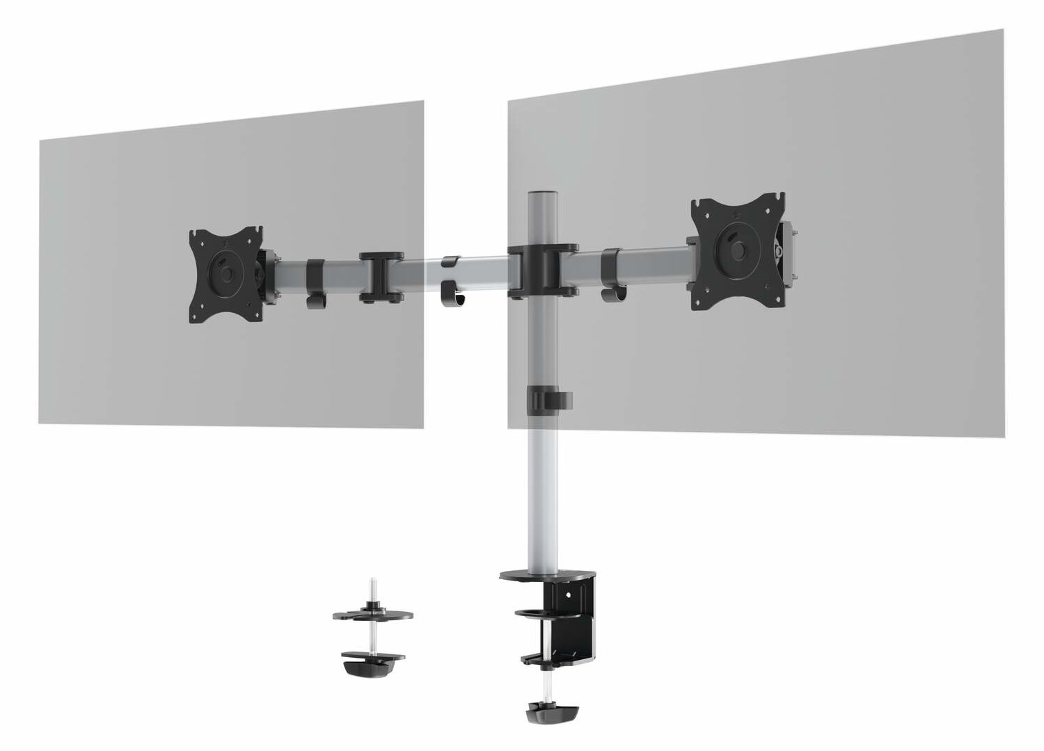 Durable SELECT - Befestigungskit (Gelenkarm, Klammer, Spalte, Schraubmontage) - für 2 LCD-Displays - (13-27)