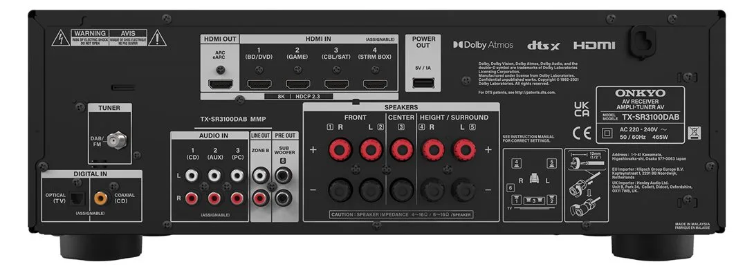Onkyo TX-SR3100DABB schwarz - AV-Receiver - 2.1, Ansicht 2