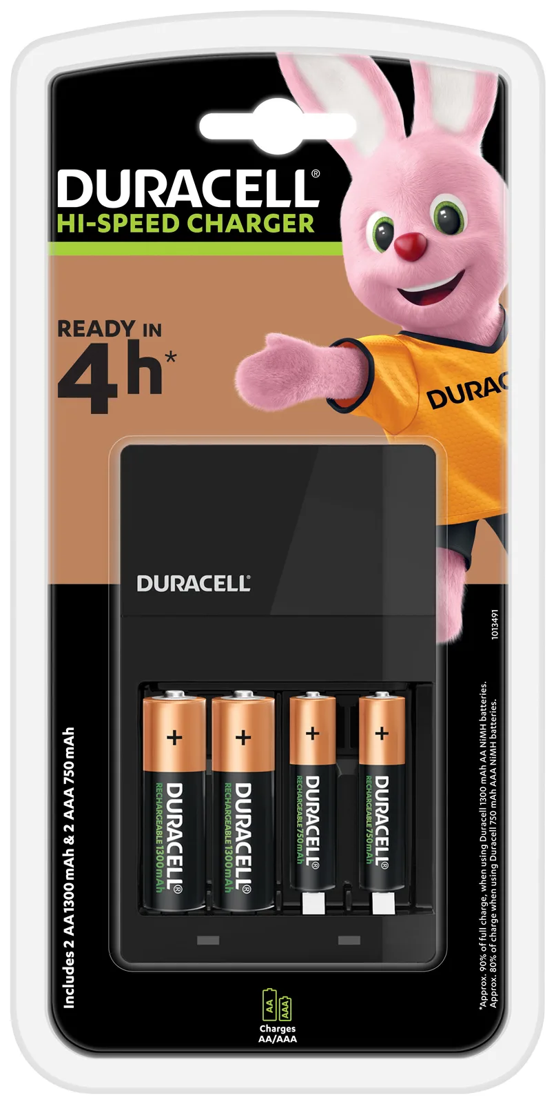 Duracell CEF14 - 4 Std. Batterieladegerät - (für 4xAA/AAA), Ansicht 2