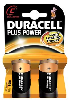 Duracell Plus - Batterie 2 x C - Alkalisch - Schwarz von LumaTech