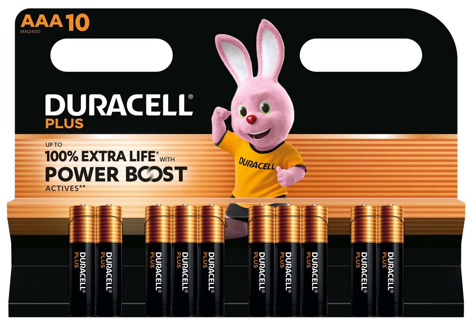 Duracell Plus Power Boost Micro AAA -Batterie Alkali-Mangan 10 St. - Batterie - Micro (AAA)