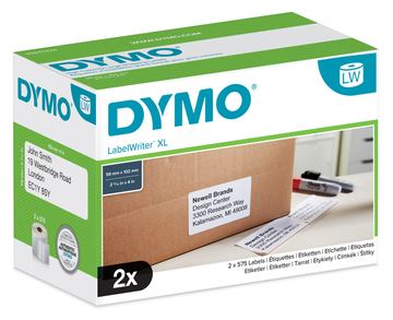 Dymo High Capacity Large Shipping Labels - Weiß - 59 x 102 mm 1150 Etikett(en) 575 Etiketten (Packung mit 2) von LumaTech