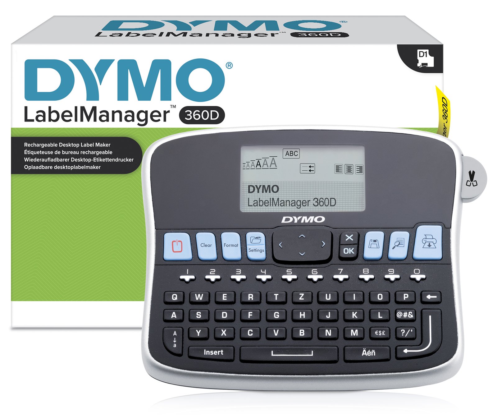 Dymo LabelMANAGER 360D - Beschriftungsgerät - s/w - Thermotransfer - Rolle (1,9 cm)