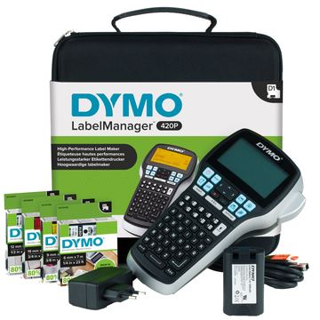 Dymo LabelMANAGER 420P - Beschriftungsgerät - s/w - Thermotransfer - Rolle (1,9 cm) - schwarz, grau von LumaTech