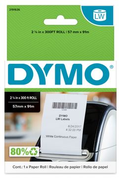 Dymo LabelWriter - Papier - permanenter Klebstoff - Roll (5.7 cm x 91 m) von LumaTech