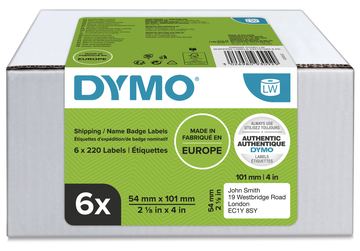 Dymo LabelWriter - Permanenter Klebstoff - weiß - 54 x 101 mm 1320 Etikett(en) (6 Rolle(n) von LumaTech