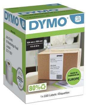 Dymo LabelWriter Extra Large Shipping Labels - 104 x 159 mm 220 Etikett(en) (1 Rolle(n) von LumaTech