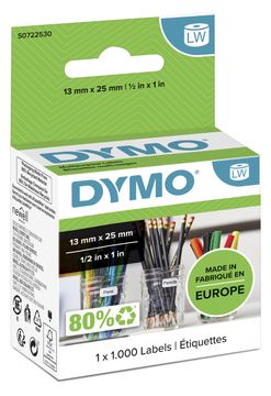 Dymo LabelWriter MultiPurpose - Entfernbarer Klebstoff - weiß - 12 x 24 mm 1000 Etikett(en) (1 Rolle(n) von LumaTech