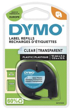 Dymo LetraTAG - Kunststoff - durchsichtig - Rolle (1,2 cm x 4 m) von LumaTech