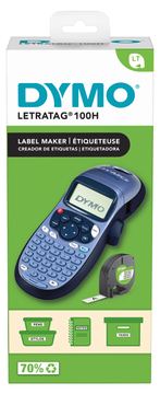 Dymo LetraTag LT-100H - Beschriftungsgerät - s/w - Thermodirekt - Rolle (1,2 cm) - schwarz, blau von LumaTech
