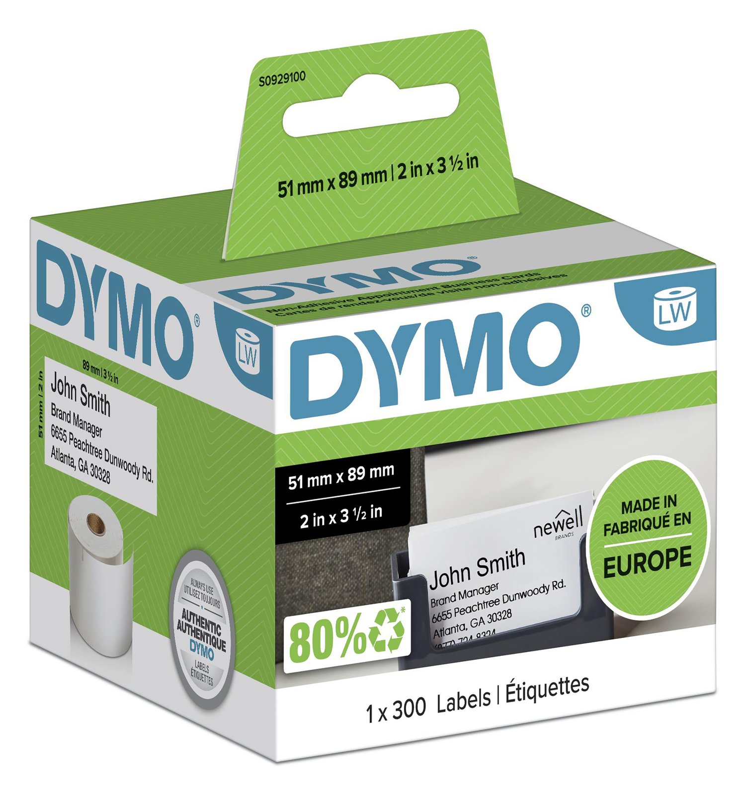 Dymo Nichtklebende Verabredungs-/Namens-Badge-Karten