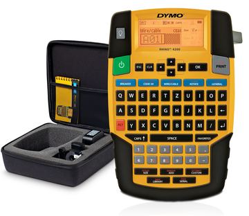 Dymo Rhino 4200 Kit - Beschriftungsgerät - s/w - Thermotransfer - Rolle (1,9 cm) - LCD von LumaTech
