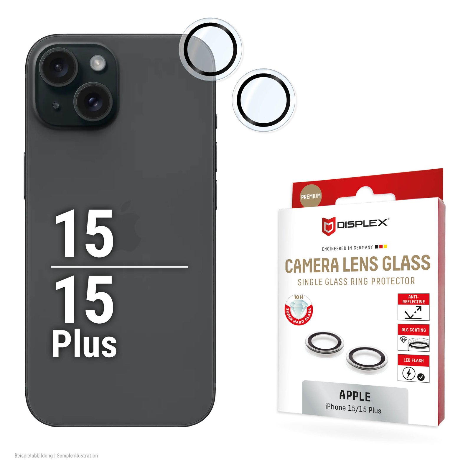 E.V.I. DISPLEX CamGlass Single LENS - iPhone 15/15 Plus