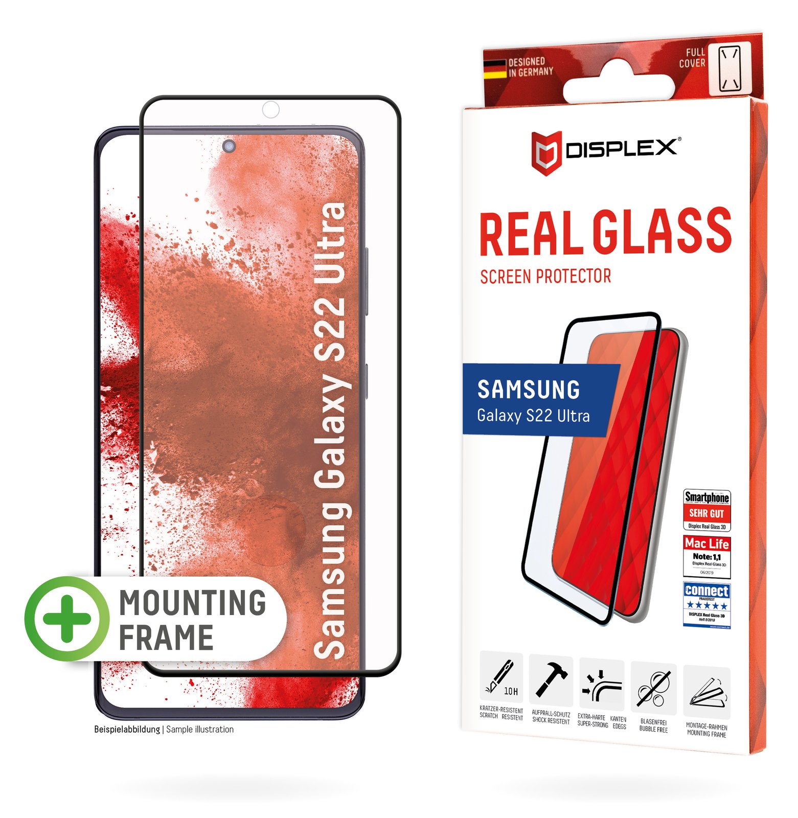 E.V.I. DISPLEX Real Glass 3D Samsung Galaxy S22 Ultra