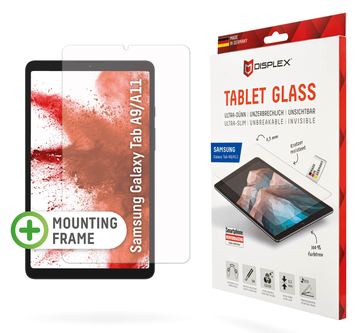 E.V.I. Displex Tablet Glass (9H) für Samsung Galaxy Tab A11/A9 - Eco-Montagerahmen L-Form - unzerbrechlich - 9H von LumaTech