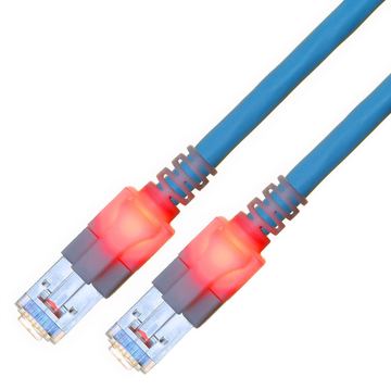 EasyLan CS1OBCDCD0070 - Cat.6 LED Patchkabel DualBoot S/FTP blau - Kabel - Netzwerk von LumaTech