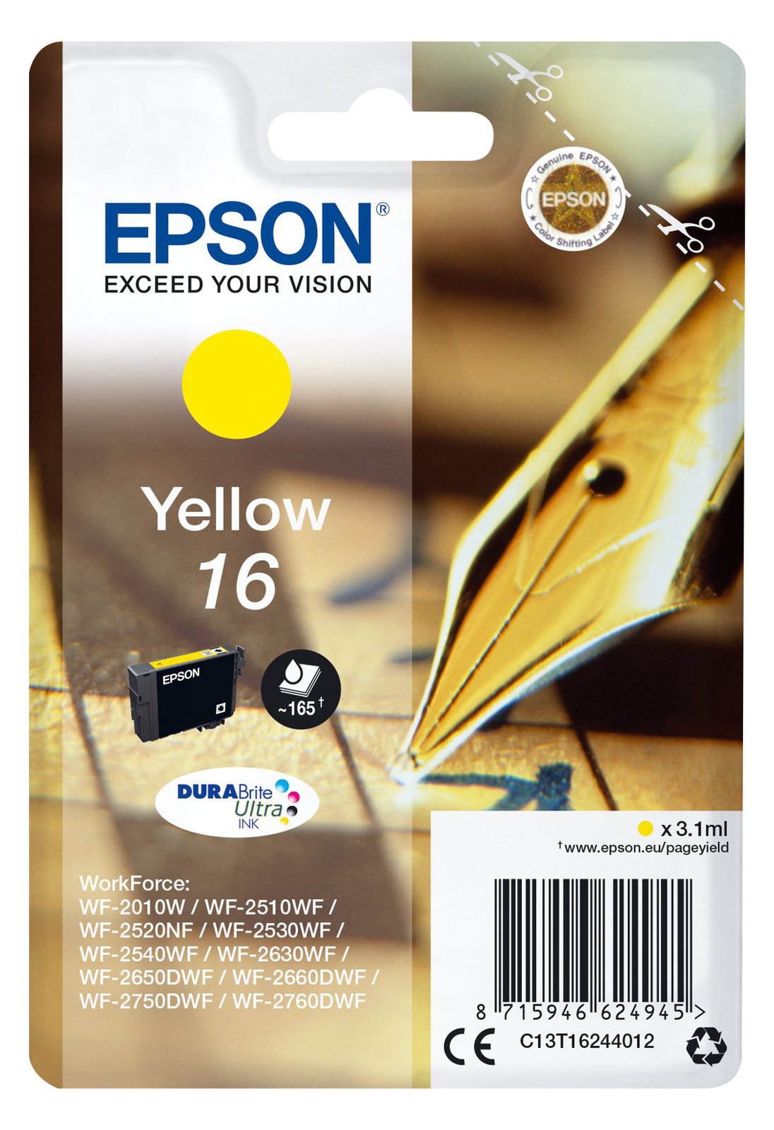 Epson 16 - 3.1 ml - Gelb - Original - Tintenpatrone