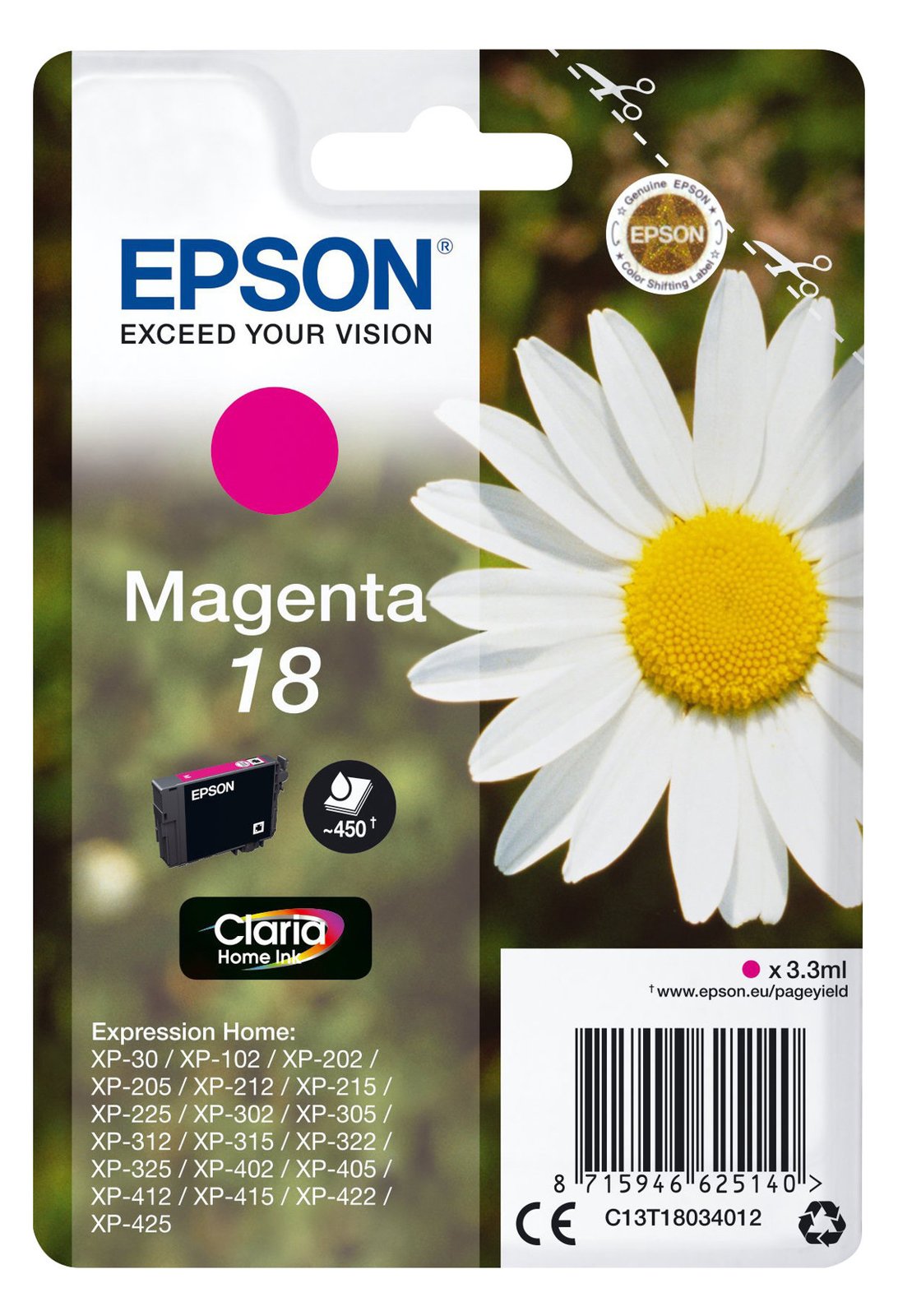 Epson 18 - 3.3 ml - Magenta - Original - Tintenpatrone