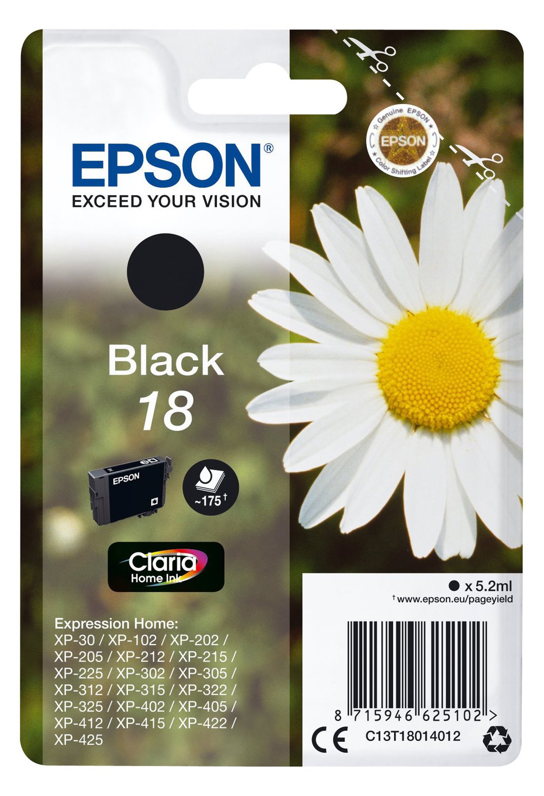 Epson 18 - 5.2 ml - Schwarz - Original - Tintenpatrone