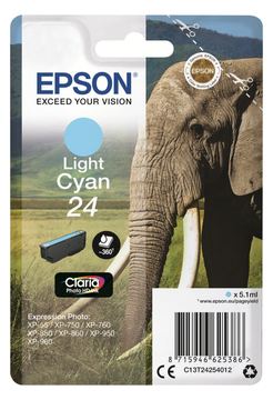 Epson 24 - 5.1 ml - hell Cyan - Original - Tintenpatrone von LumaTech