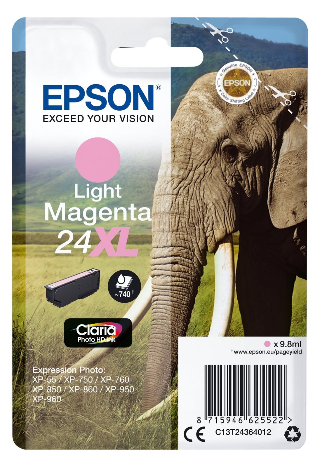 Epson 24XL - 9.8 ml - XL - hellmagentafarben