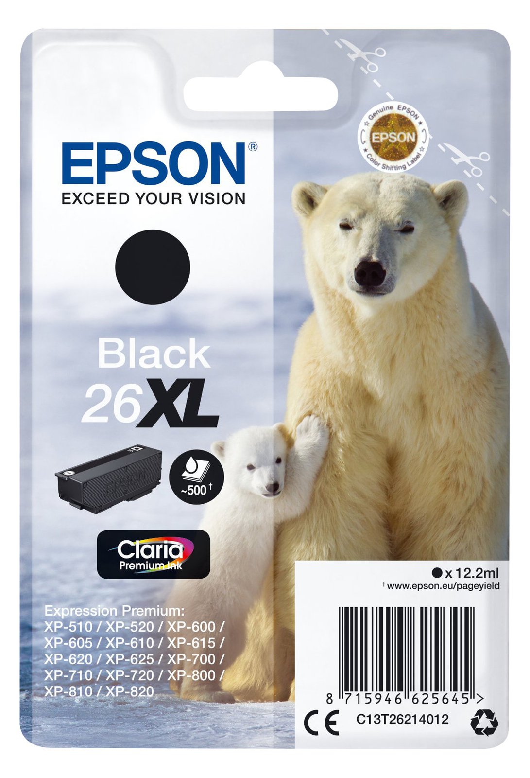 Epson 26XL - 12.2 ml - XL - Schwarz - Original
