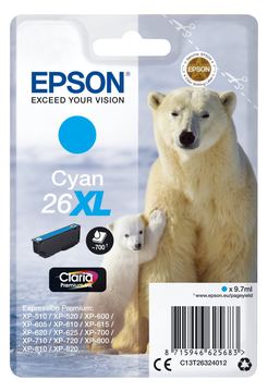 Epson 26XL - 9.7 ml - XL - Cyan - Original - Blisterverpackung von LumaTech