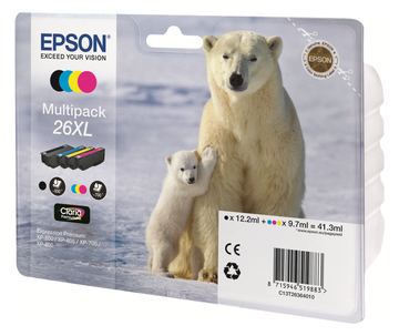 Epson 26XL Multipack - 4er-Pack - XL - Schwarz, Gelb, Cyan, Magenta von LumaTech
