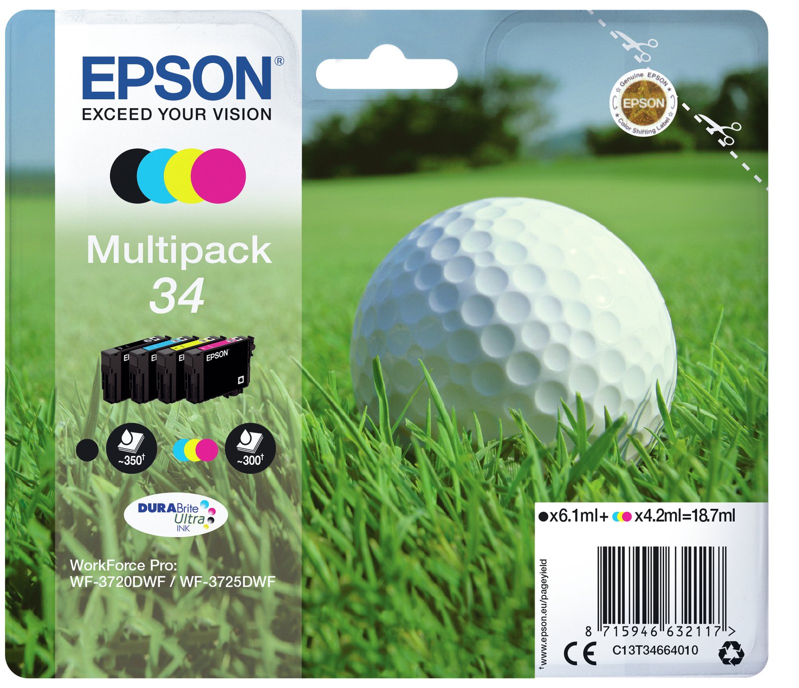 Epson 34 - 4er-Pack - Schwarz, Gelb, Cyan, Magenta