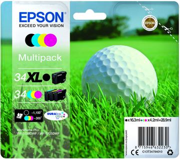 Epson 34 Multipack - 4er-Pack - Schwarz, Gelb, Cyan, Magenta von LumaTech