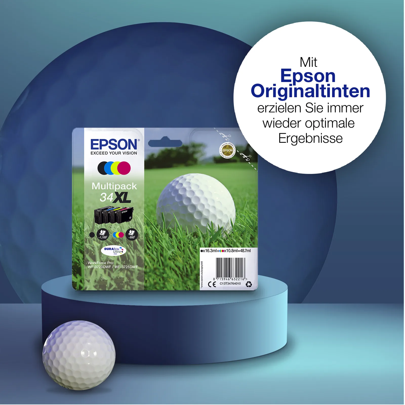 Epson 34 Multipack - 4er-Pack - Schwarz, Gelb, Cyan, Magenta, Ansicht 5