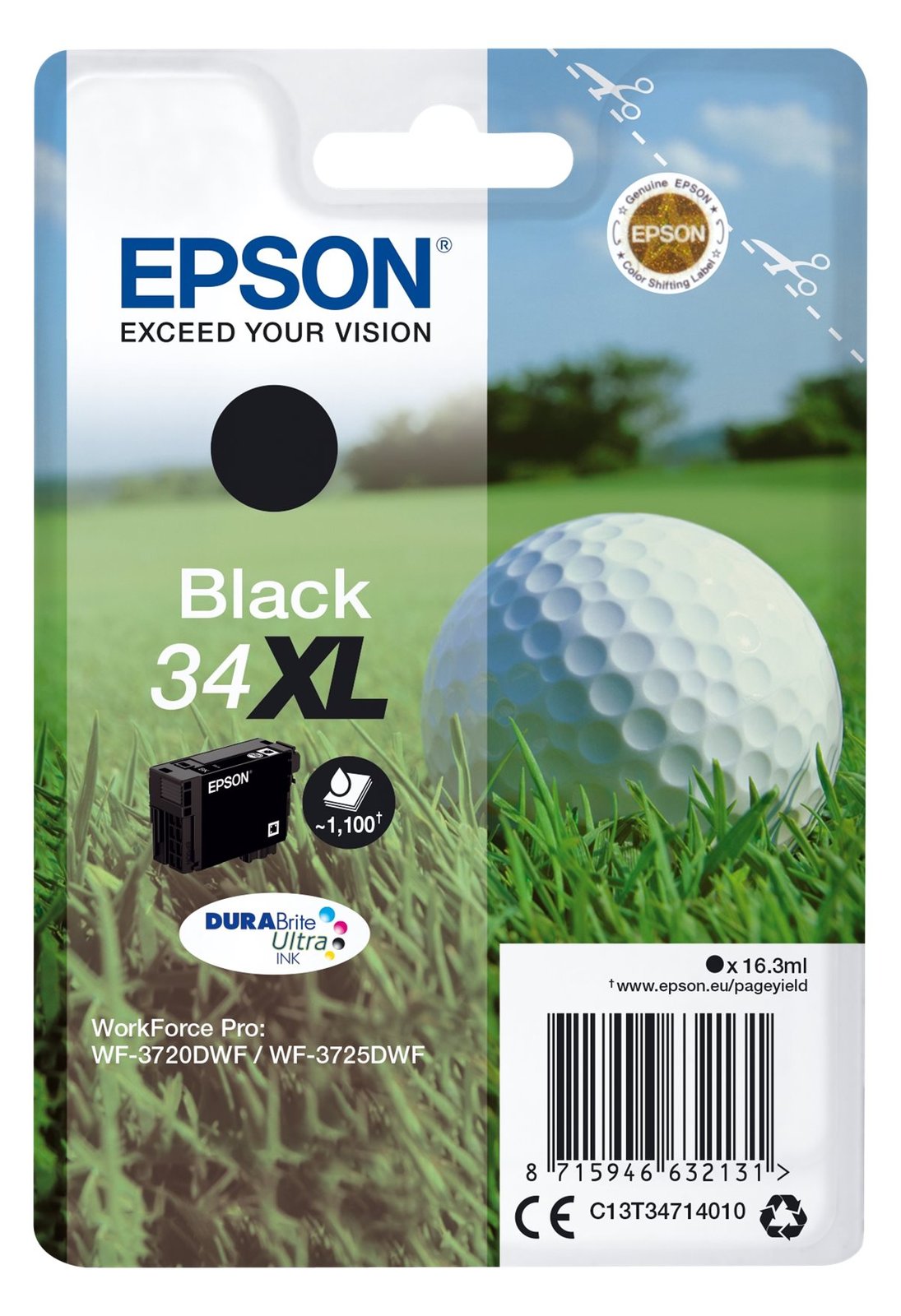 Epson 34XL - 16.3 ml - XL - Schwarz - Original