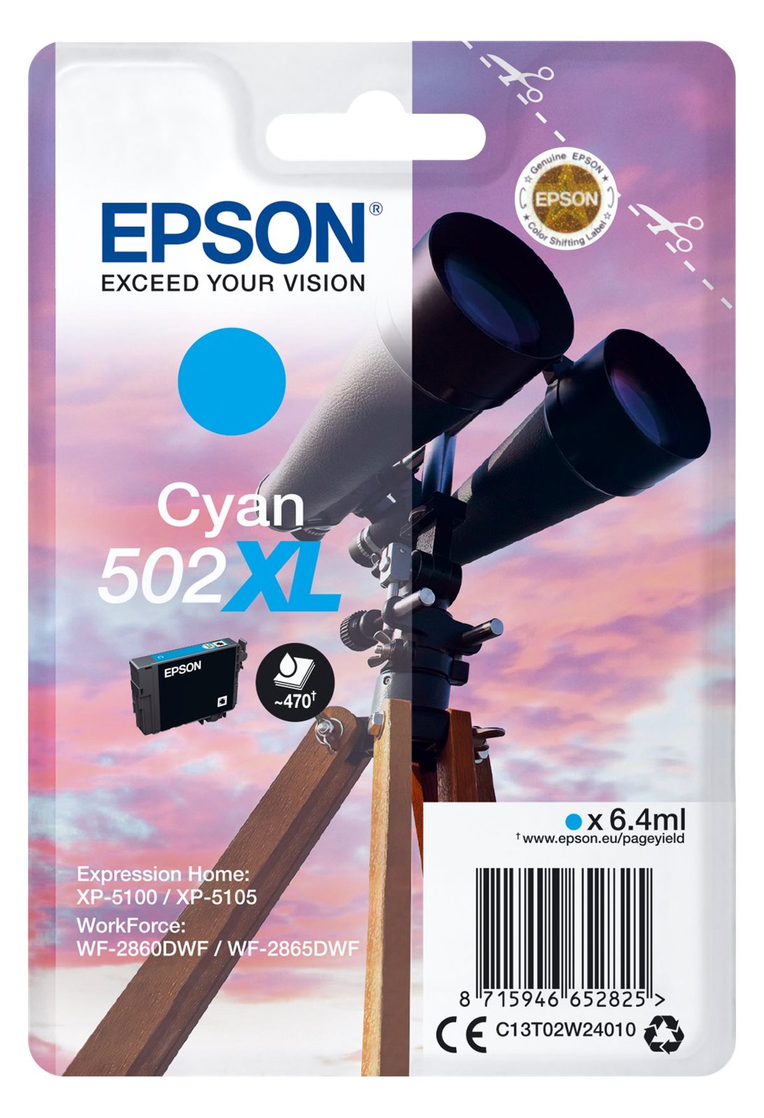 Epson 502XL - 6.4 ml - mit hoher Kapazität - Cyan