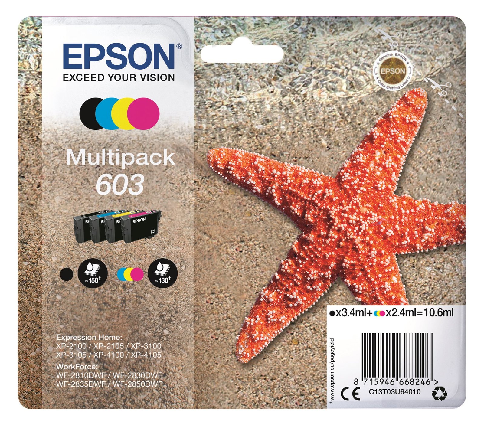 Epson 603 Multipack - 4er-Pack - Schwarz, Gelb, Cyan, Magenta