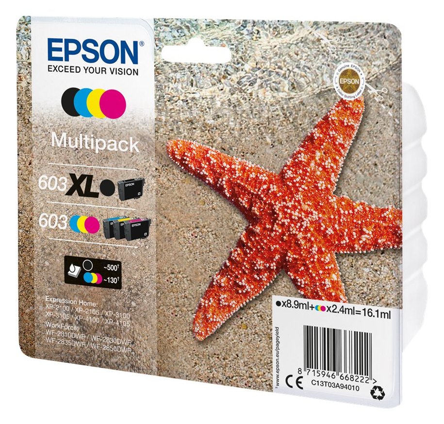 Epson 603 Multipack - 4er-Pack - Schwarz, Gelb, Cyan, Magenta