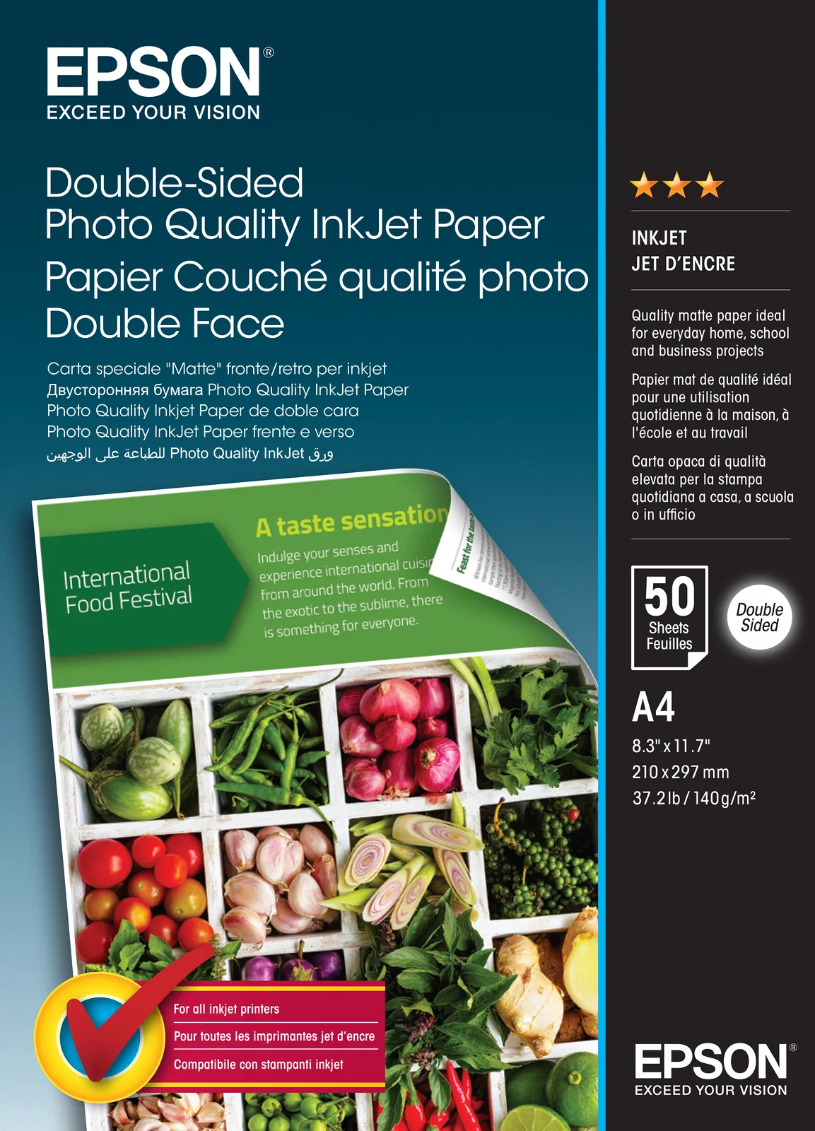 Epson Double-Sided Photo Quality Inkjet Paper - Matt - A4 (210 x 297 mm), Ansicht 2
