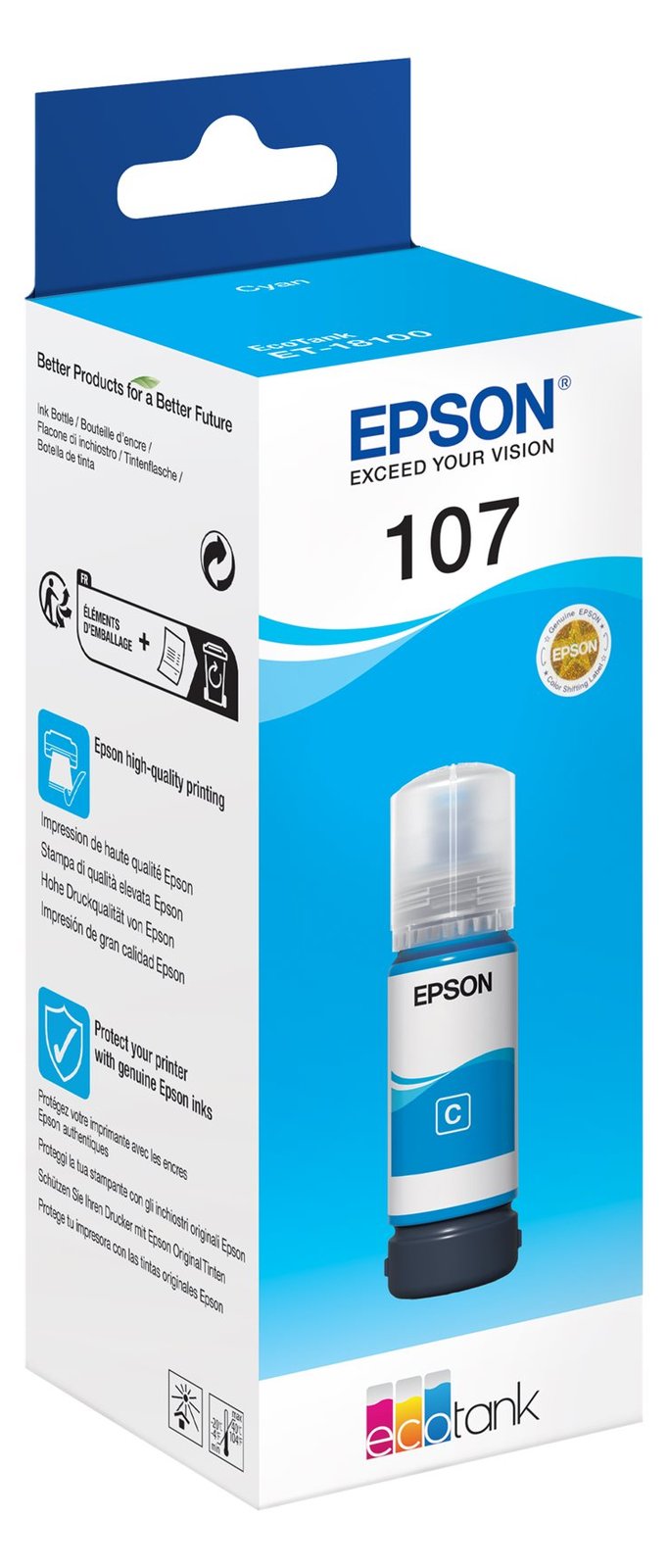 Epson EcoTank 107 - 70 ml - Cyan - original - Nachfülltinte