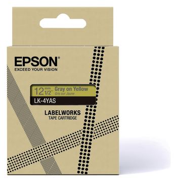 Epson LabelWorks LK-4YAS - Grau auf Gelb - Rolle (1,2 cm x 8 m) von LumaTech