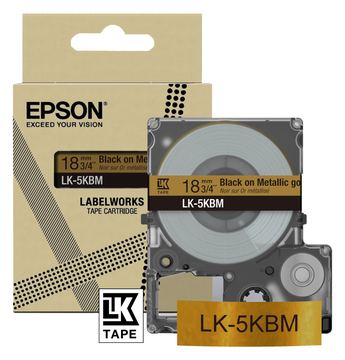 Epson LabelWorks LK-5KBM - Schwarz auf Metallic-Gold - Rolle (1,8 cm x 9 m) von LumaTech