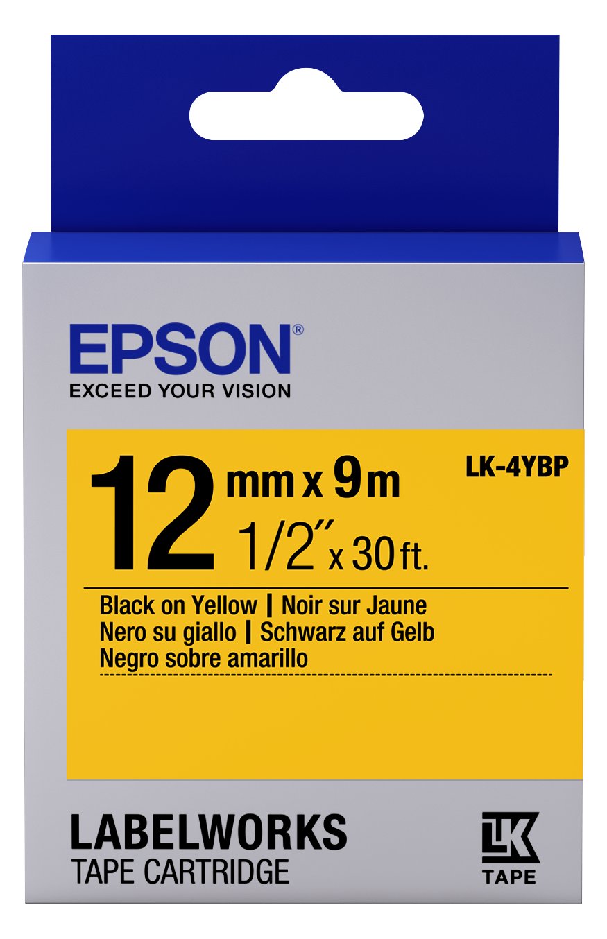 Epson LK-4YBP - Schwarz auf Gelb - Rolle (1,2 cm x 9 m)