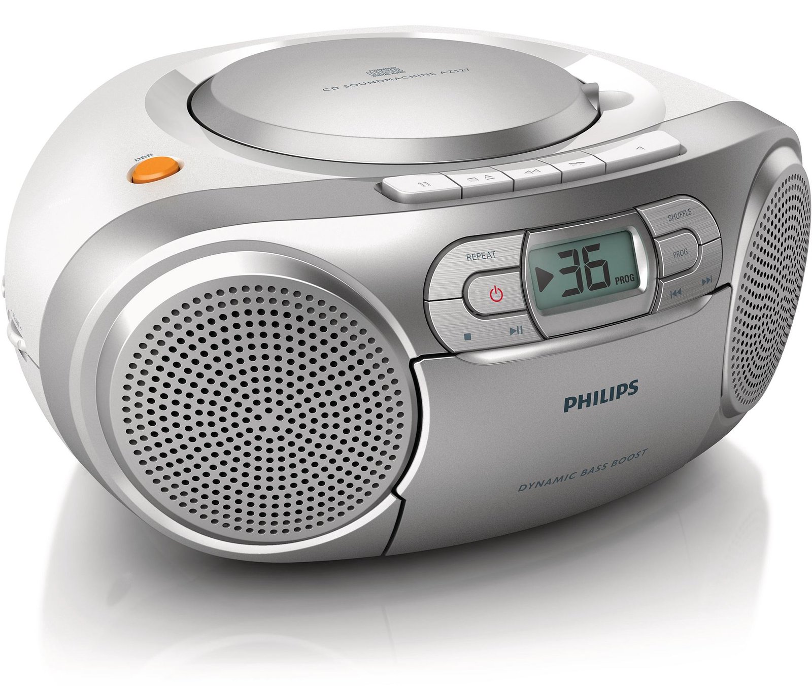 Philips AZ127 - Ghettoblaster - 2 Watt - Silber