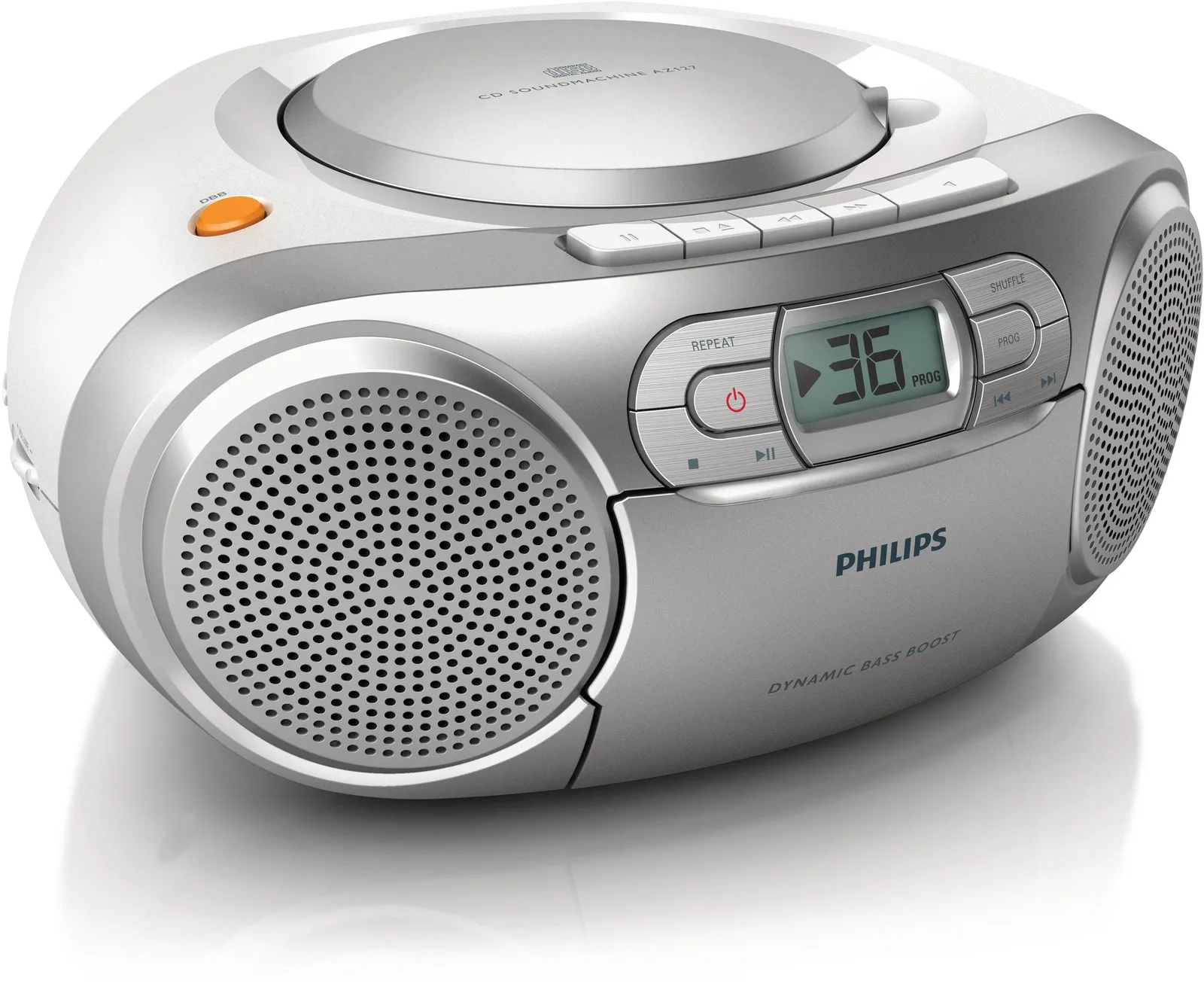 Philips AZ127 - Ghettoblaster - 2 Watt - Silber, Ansicht 4