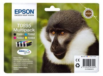 Epson T0895 Multipack - 4er-Pack - Schwarz, Gelb, Cyan, Magenta von LumaTech