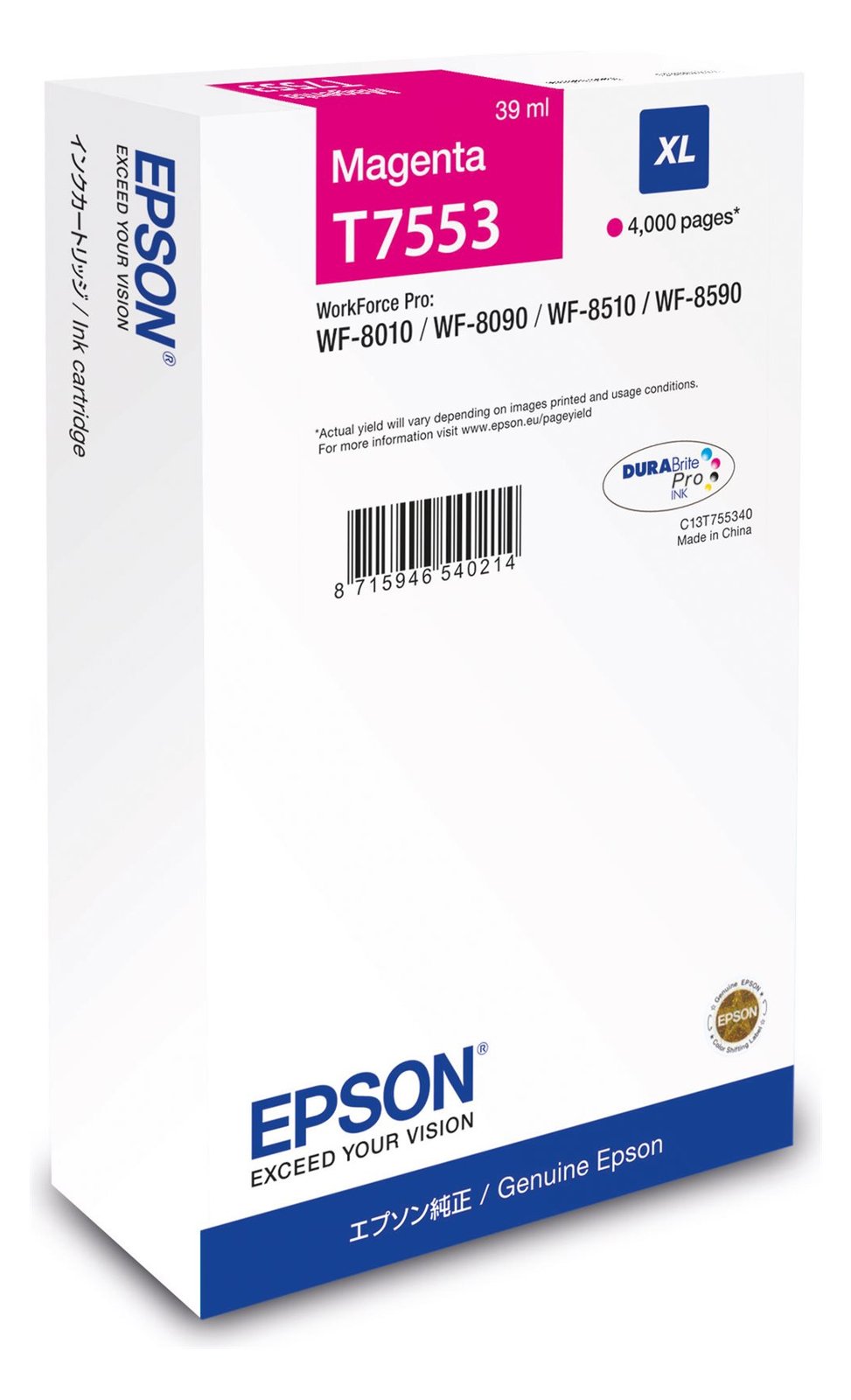 Epson T7553 - 39 ml - XL - Magenta - original