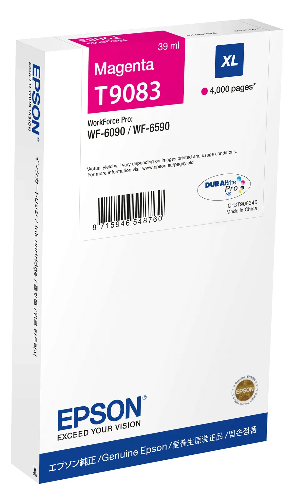 Epson T9083 - 39 ml - Größe XL - Magenta - original, Ansicht 2