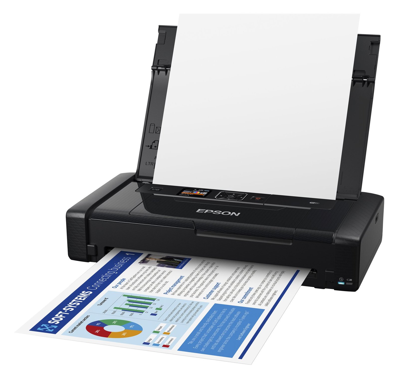 Epson WorkForce WF-110W - Drucker - Farbe - Tintenstrahl - A4 - 5760 x 1440 dpi - bis zu 7 Seiten/Min. (einfarbig)/