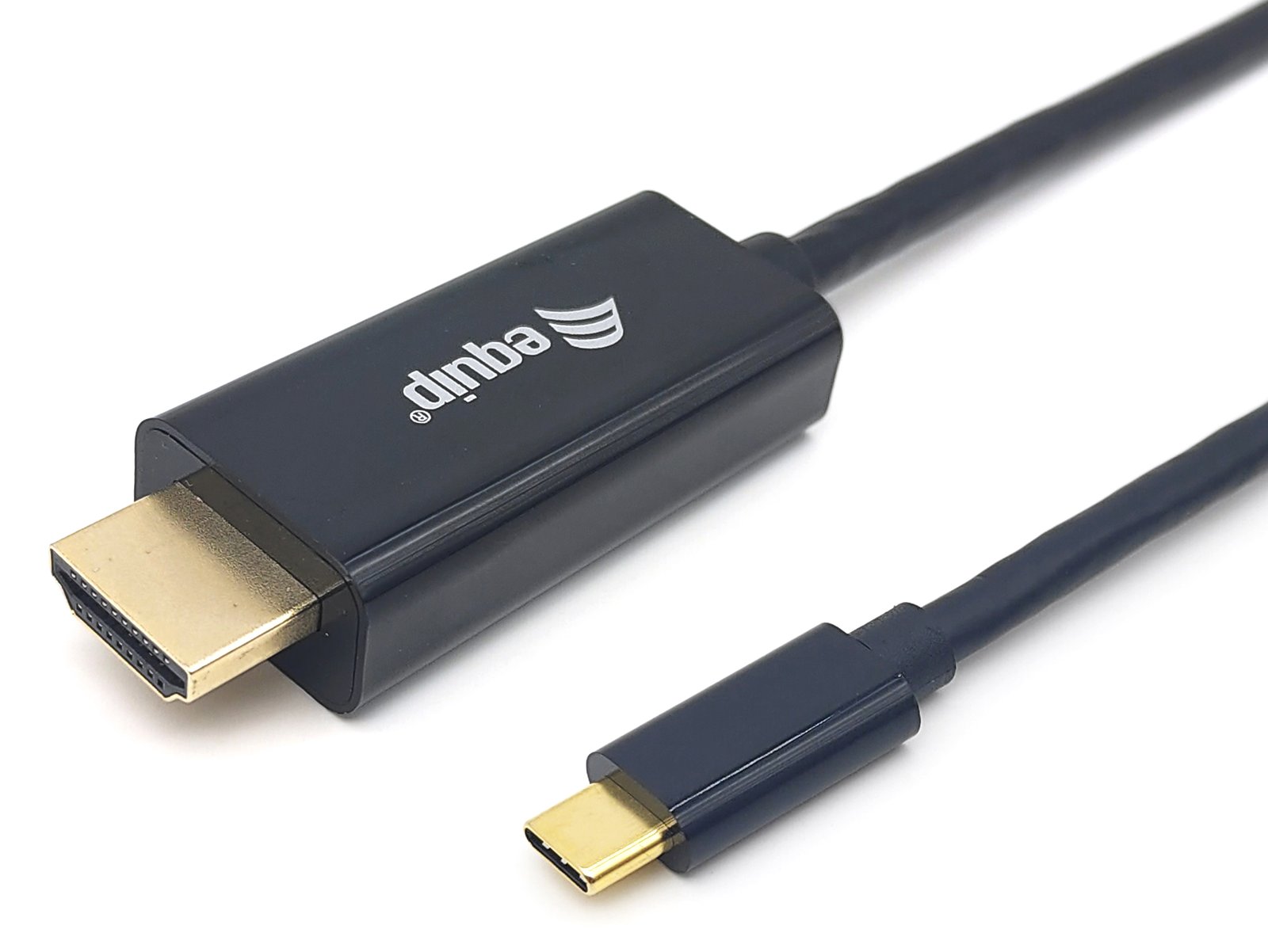 Equip Adapterkabel - 24 pin USB-C männlich zu HDMI männlich - 2 m - Schwarz - unterstützt 4K 30 Hz (3840 x 2160)