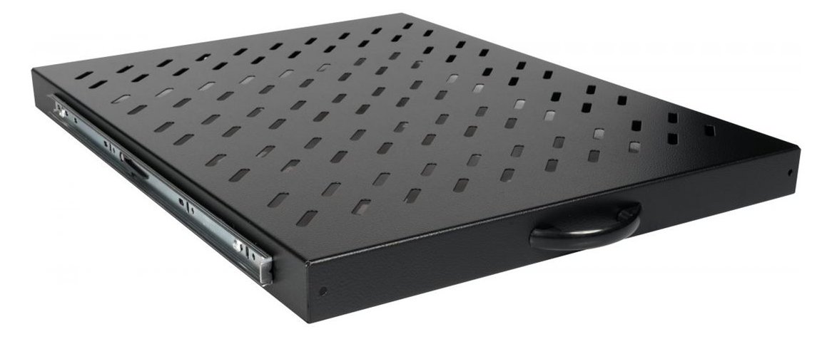 Equip EZVS-19-1-80-B - Rack-Schieberegal - 800 mm - Schrankmontage - Schwarz - 1U - 48.3 cm (19)